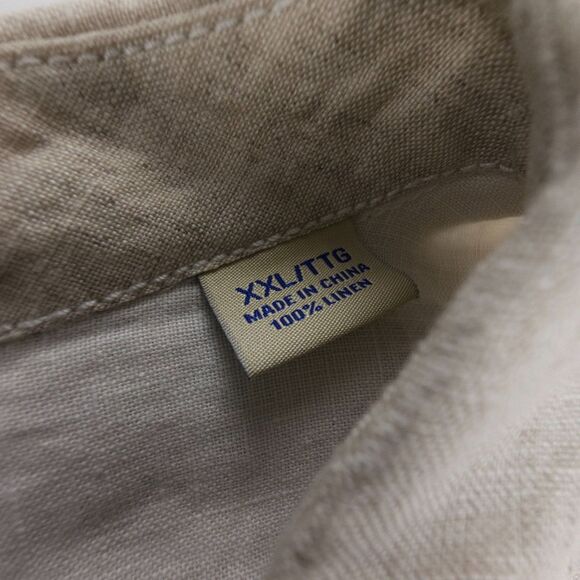 NEW Tommy Bahama Linen Old Money Button Down Resort Shirt Beige‎ Quiet Luxur - Picture 2 of 8